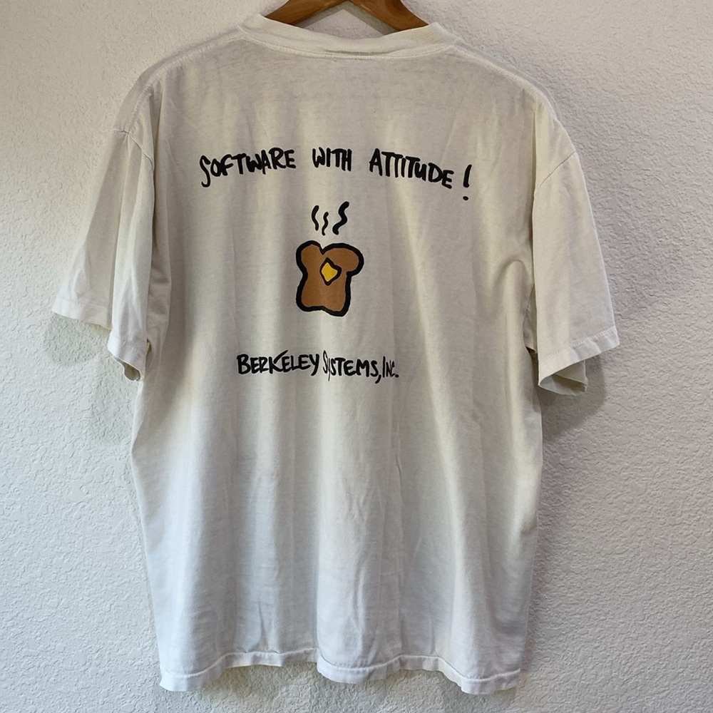 Vintage Oneita White Flying Toaster Berkley System Software Graphic T-Shirt XL - Picture 5 of 7